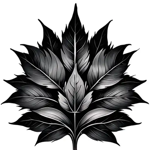 leafs tattoo design idea