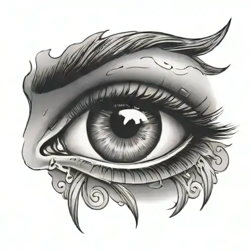 Angel Eye tattoo design idea