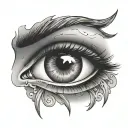 Angel Eye tattoo design idea