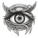 Angel Eye tattoo design idea