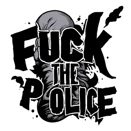 Fuck The Police tattoo design idea