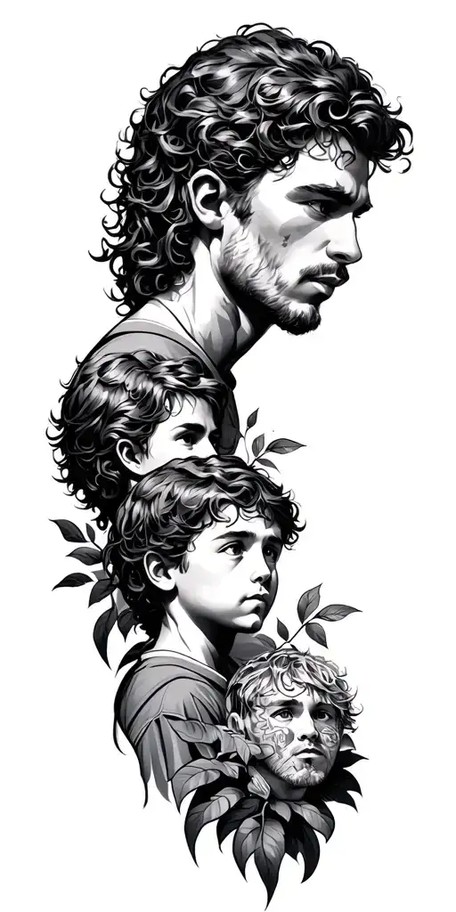 father, husband, son, brother endurance tattoo design idea