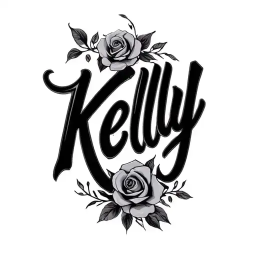 "Kelly" name tattoo tattoo design idea