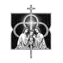 holy trinity symbol tattoo design idea