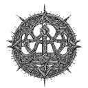 holy trinity symbol tattoo design idea