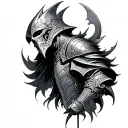 dark souls game tattoo design idea