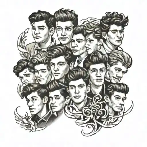 one direction tattoo design idea