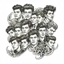 one direction tattoo design idea