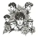 one direction tattoo design idea