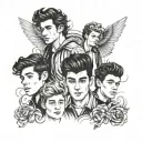 one direction tattoo design idea