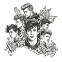 one direction tattoo design idea