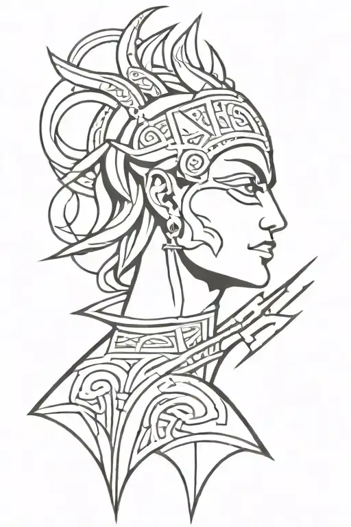 karna tattoo design idea