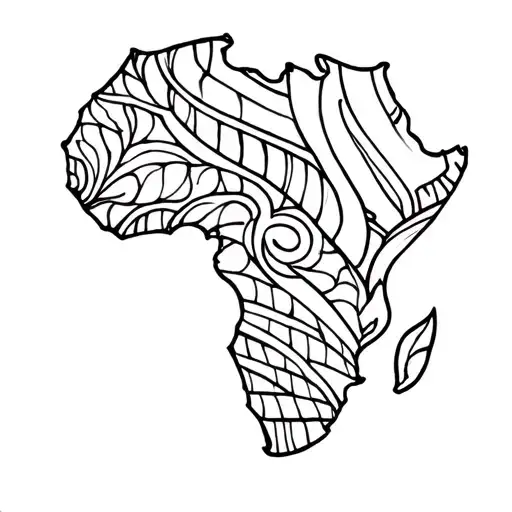 africa traditional style tattoo design idea