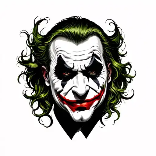 Joker Mask tattoo design idea