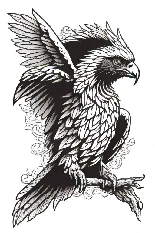 bearded vulture chest tattoo tattoo design idea