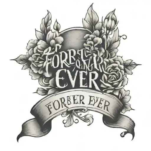 forever and ever amen fine line  tattoo design idea