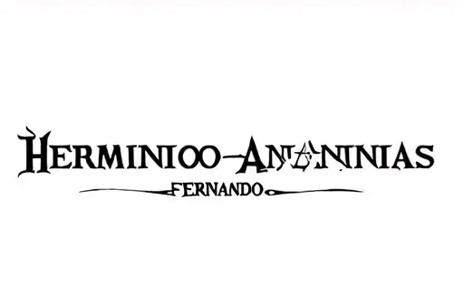 "HERMINIO ANANIAS FERNANDO" tattoo design idea