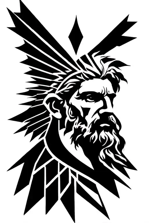 ares greek god symbol tattoo design idea
