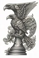 Rook chess piece, Rook bird flying tattoo design idea
