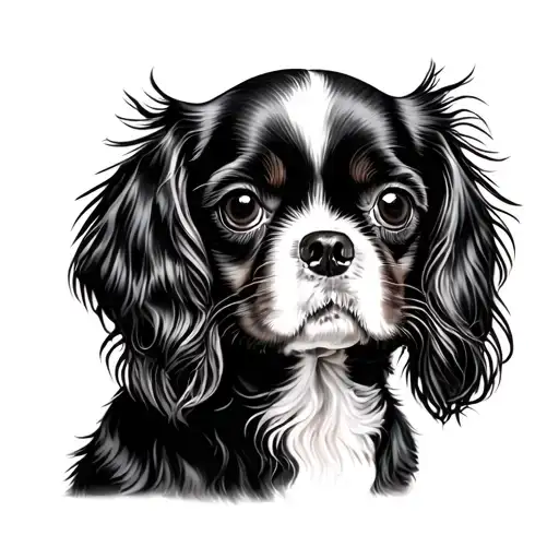 Cavalier King Charles Spaniel tattoo design idea