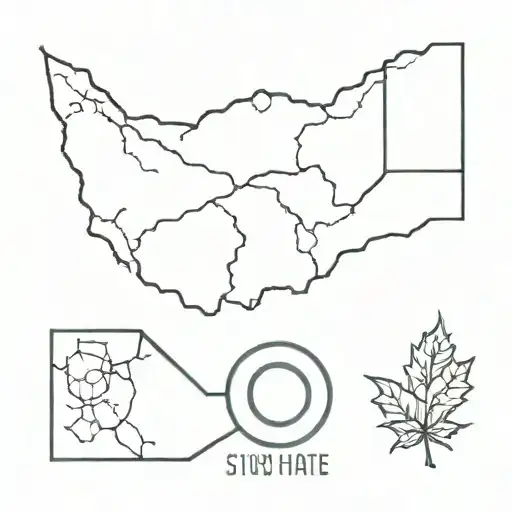 Ohio state outline filled tattoo design idea