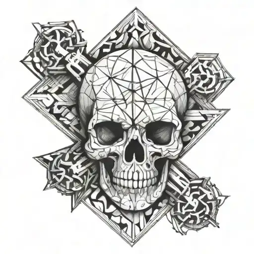 skull and crossbones tattoo design idea