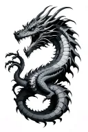 biomechanic hydra dragon tattoo design idea