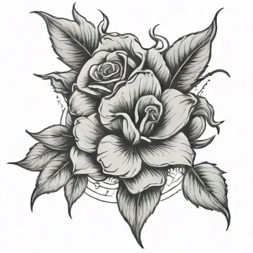 Create a tattoo illustrating There’s beauty in the struggle, ugliness in the success . tattoo design idea