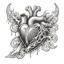 heart attack tattoo design idea