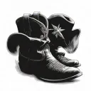 Cowboy boot tattoo design idea
