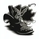 Cowboy boot tattoo design idea