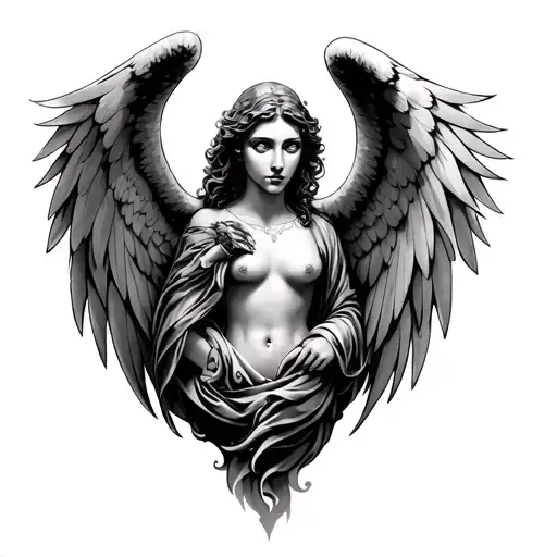 Gabriel Angel tattoo design idea