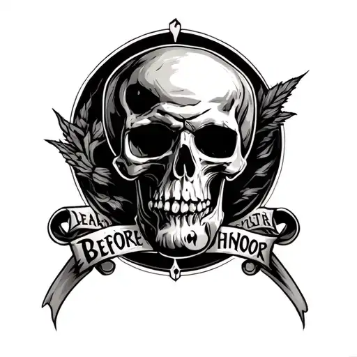 death before dishonor  tattoo design idea