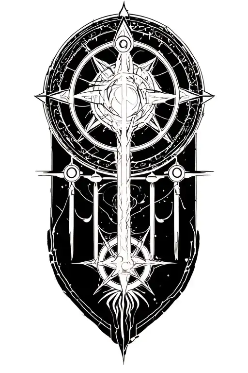 transmutation circle from full Metal alchemist manyreferences to the law of equivalent exchange from the anime and deat tattoo design idea