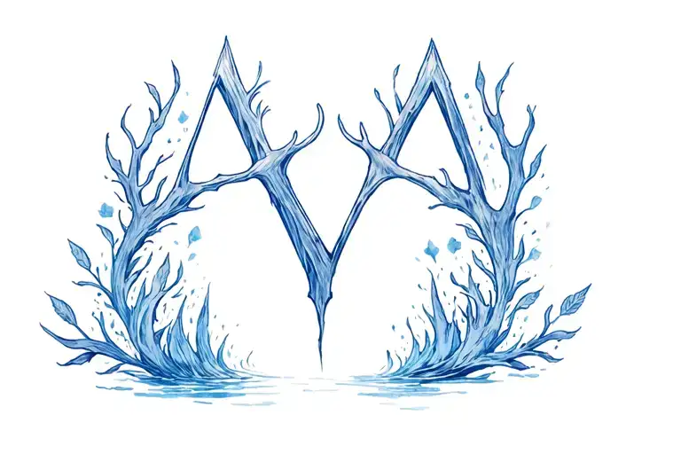 after all this time (phrase ) always in small letters lily potter patronus in blue water color add an M in calligraphy  tattoo design idea
