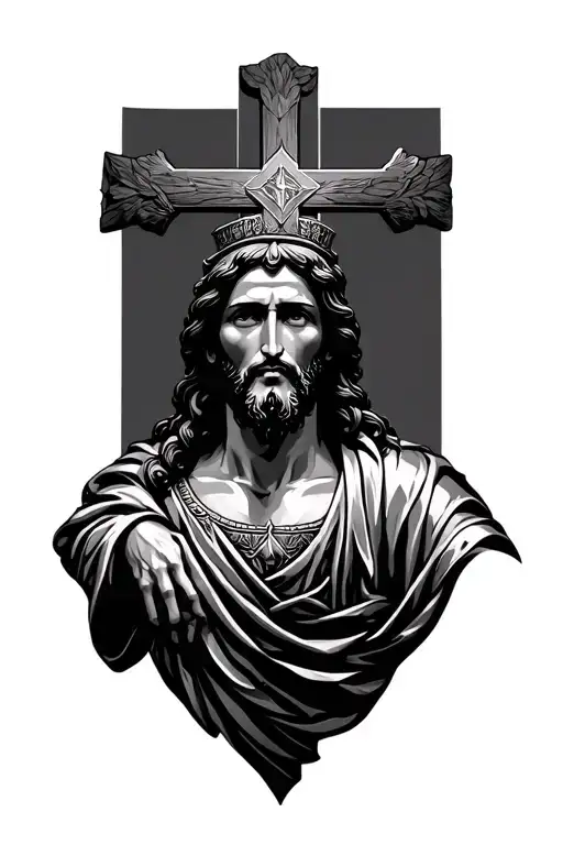 Roman Empire, Jesus cross tattoo design idea