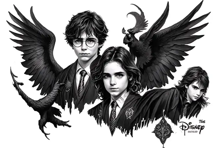 disney harry potter supernatural  tattoo design idea