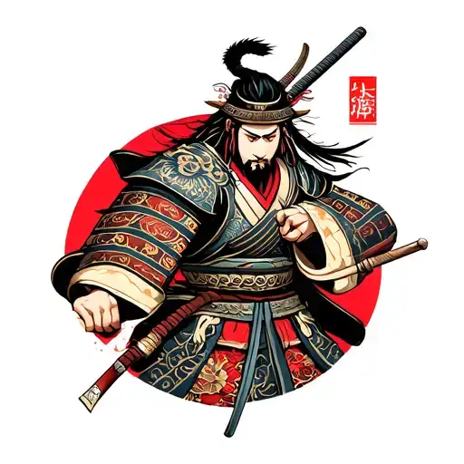 samurai warrior tattoo design idea