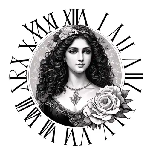 have my mums name camilla and in roman numerals 1972 tattoo design idea