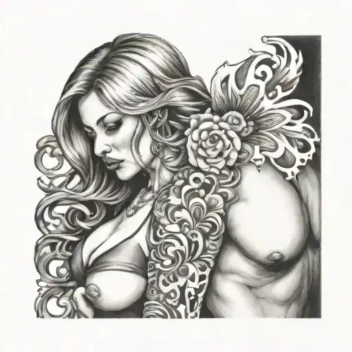 hot wife cuckold tattoo design idea