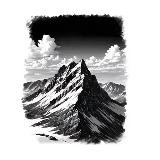 Mont du Blanc Swiss Alps landscape tattoo design idea