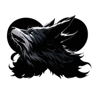 polynisian wolf howling tattoo design idea