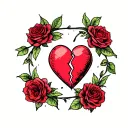 Broken Hearted tattoo design idea