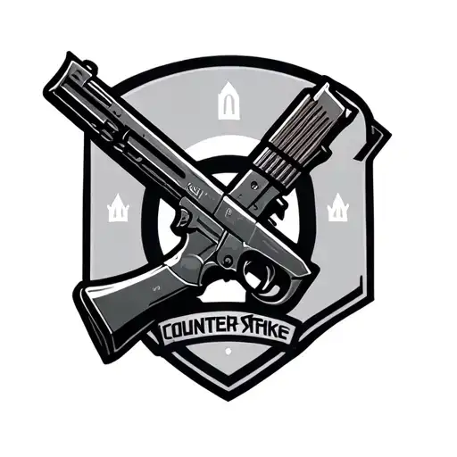 counter strike logo incorporated tattoo design idea