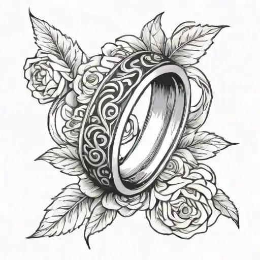Mens Wedding Ring tattoo design idea