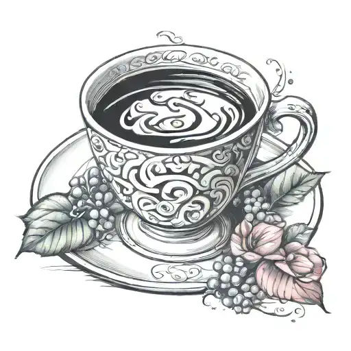 Cup of lean tattoo design idea