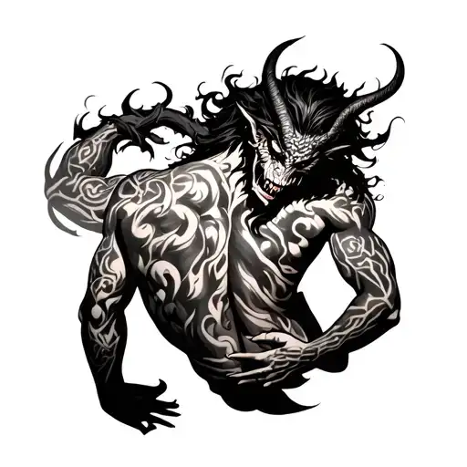 baki hanma demon back tattoo tattoo design idea