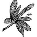 Celtic Dragonfly tattoo design idea