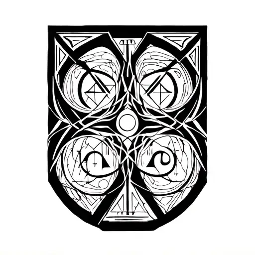 Elder Futhark symbols hidden within tattoo design idea