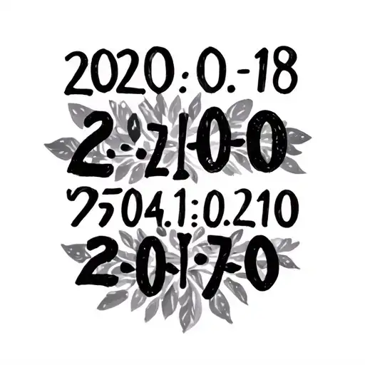 birth dates written 2020.06.18 2021.20.03 1975.05.10 2024.06.20 minimalist tattoo design idea